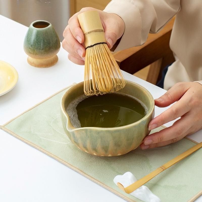 5/7piece Set Ceramic Gradual Change Color Tea Stand Matcha Bowl Set To Order Tea Japanese Style Complete Set of Tea Tools
