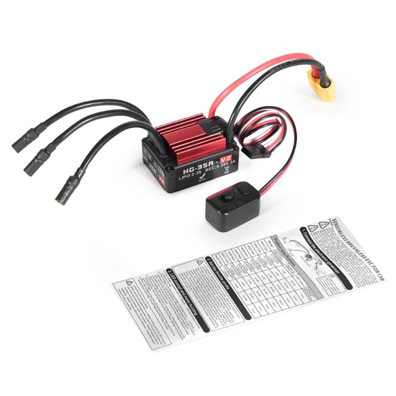 35A 105A Sensored Brushless ESC Speed Controller Adjustable Brake Accelerations For Remote Vehicle Tuning