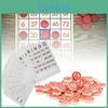 40+75 Bingo Entertainment Set For Children With 40 Bingo Cards And 75 Checkers