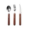 304 stainless steel wooden handle tableware, knives, forks and spoons, western food tableware set, wooden heat insulation handle housewarming gift