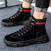 Men Boots New Autumn Anti Slip Men's Trendy Shoes Breathable High Top Lace Up Comfort Thick Bottom Platform Workwear Boots