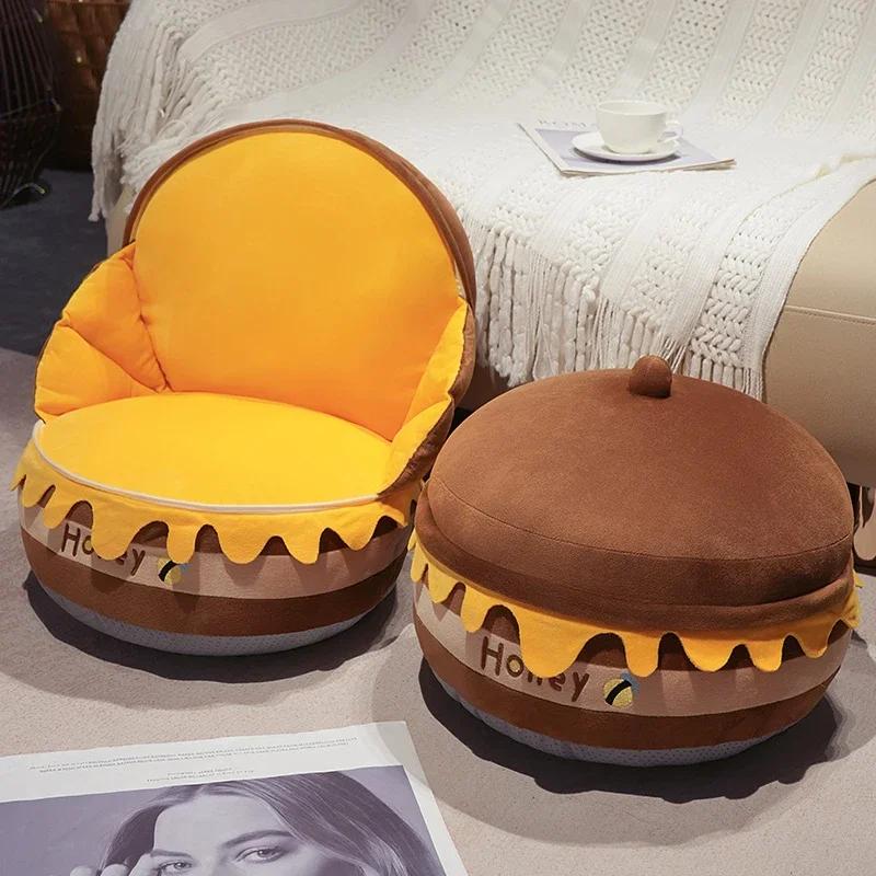 

Креативная подушка-консервированный мед «два в одном», мягкая подушка-футон, подушка для сидения, эркер, подушка для детского сиденья 32x42cm 1pc белый