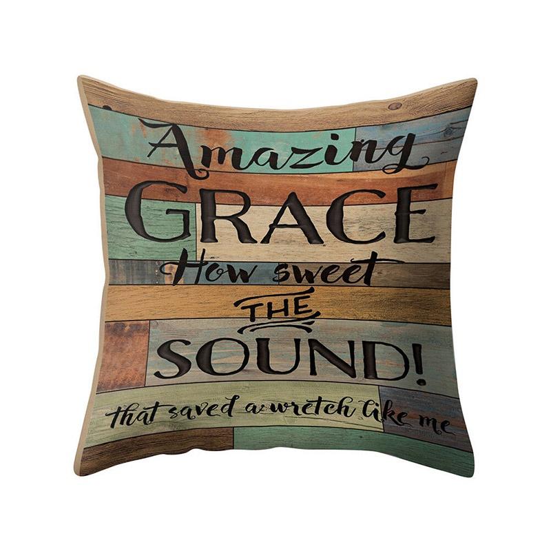 Stylish 18'' Vintage Letter Pillow Case Cushion Cover For Home Office And Sofa Decor