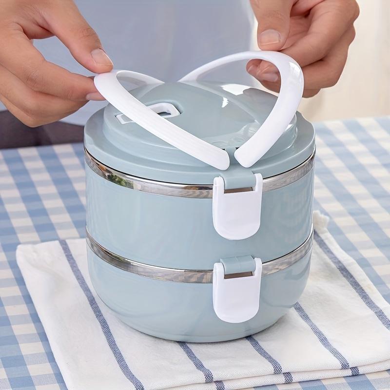 Portapranzo Bento Isolato in Acciaio Inossidabile Multistrato Portatile con Separazione Alimenti per Adulti e Studenti