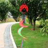 Colorful Rainbow Windmill Outdoor Flags Camping Foldable Spiral Windmill Spinner Camp Buntings Decoration Travel Home Ornament