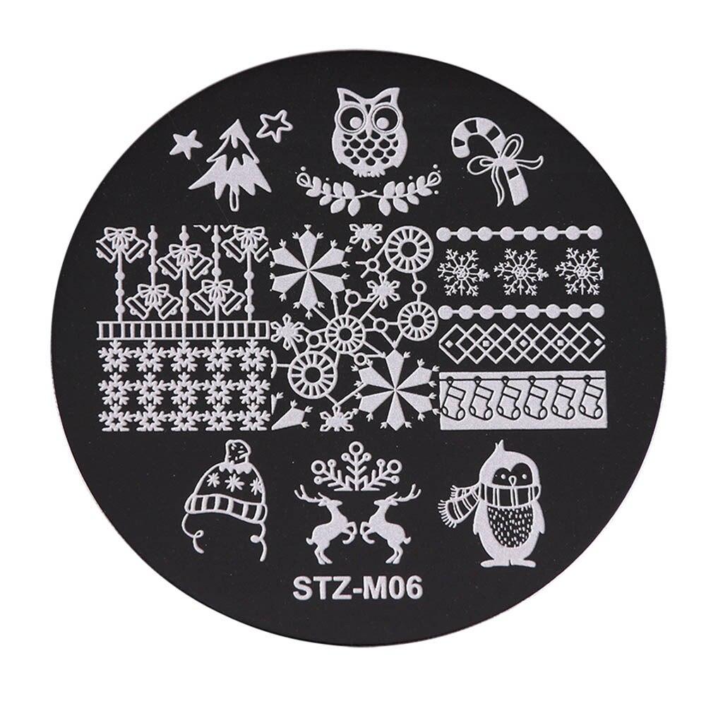 1pc Nail Art Stamping Plates Flower Animal New Year Merry Christmas Design Nail Templates Stamp Image for Manicure Stencil Tools