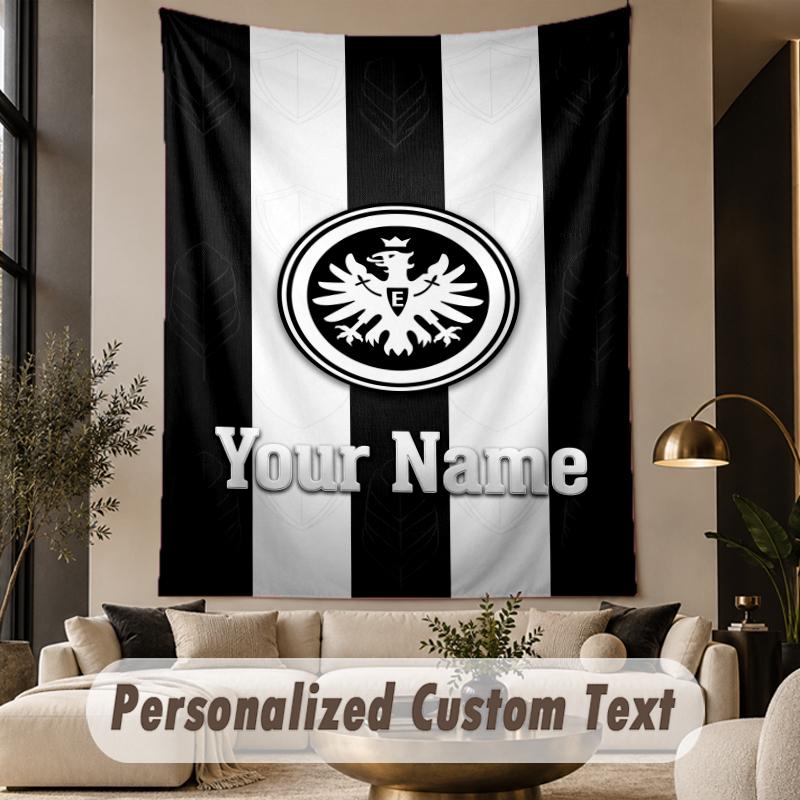 Custom Text Tapestry Eintracht Frankfurt Print Wall Tapestry Indoor Living Room Wall Decor