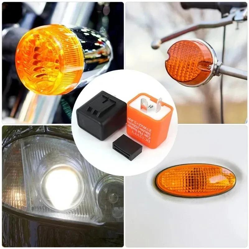 Motorcycle LED Turn Signal Flasher Relay Adjustable Turn Signal Controller Relay Conversion Fix Motor Turn Signal Hyper Flash