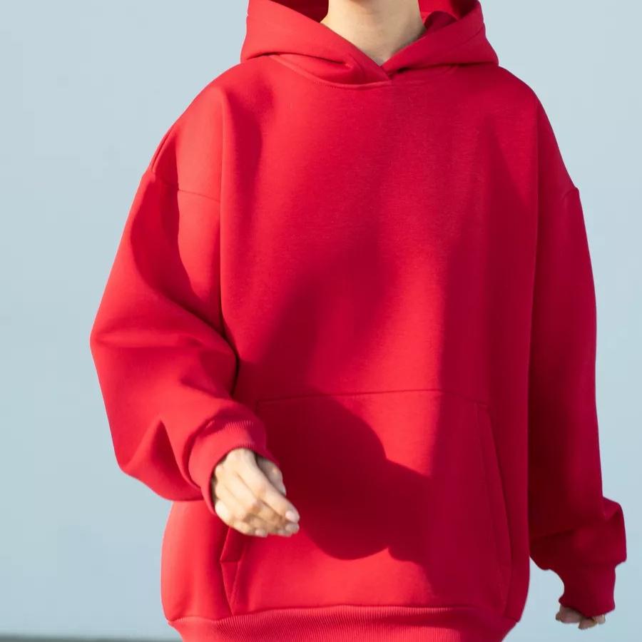 Women's Long-sleeve Hooded Sweatshirt for Autumn/winter – Loose and Casual Top