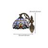 Tiffany Wall Sconce Antique Lamp with Stained-Glass Shade