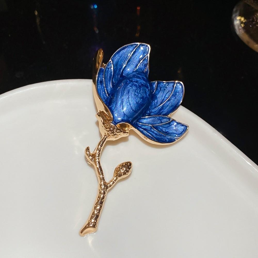 Zinc Zinc Alloy Magnolia Flower Brooch Orchid Flowers Banquet Clothes Metal Pin  Clothes Accessories