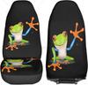 Cartoon Frog Car Seat Covers Universal 2 Pcs Auto Front Seat Cover Fit Most Cars Suv Sedan Trucks Four Seasons Seat Covers