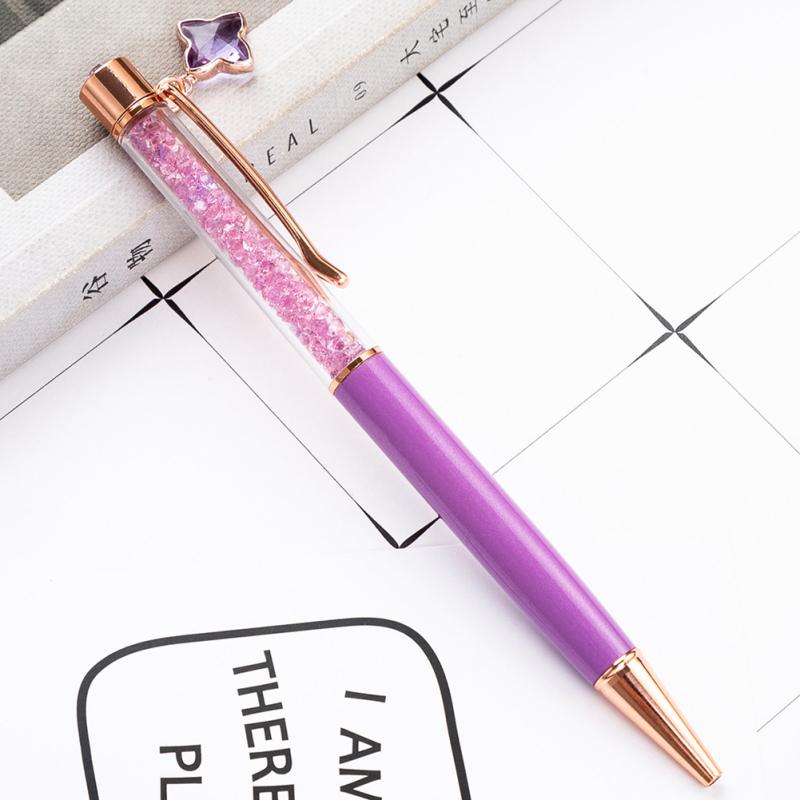 1.0mm Ballpoint Pen Creative Crystal Diamonds Metal Pen Stationery For School Student Office