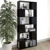 Day and Night - Day and Night Bookcase Black Plywood Separator 80x24x186 Cm
