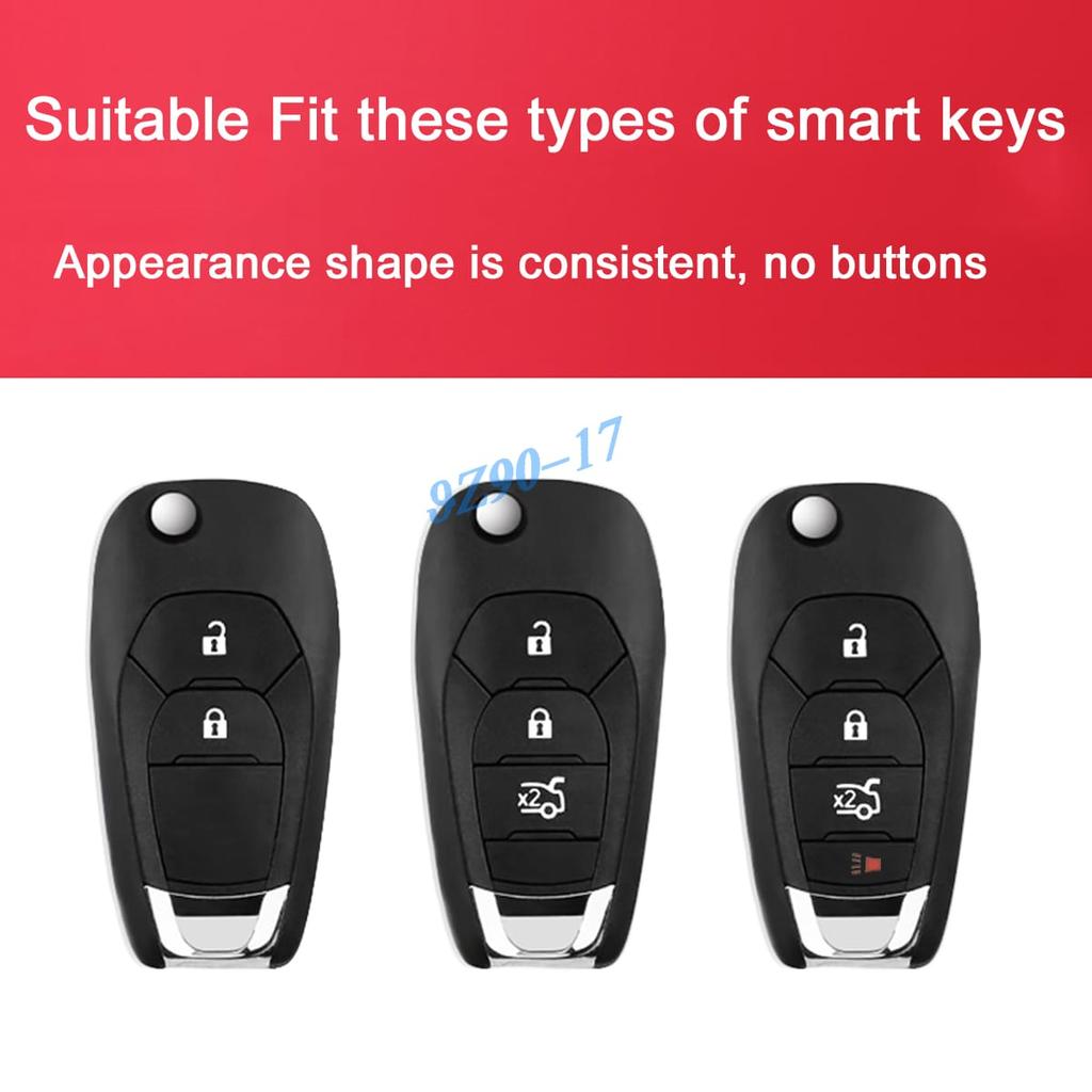 Abs Carbon Fiber Car Smart Key Cover Case Keychain For Chevrolet Chevy Cruze   Trailblazer Spark Trax