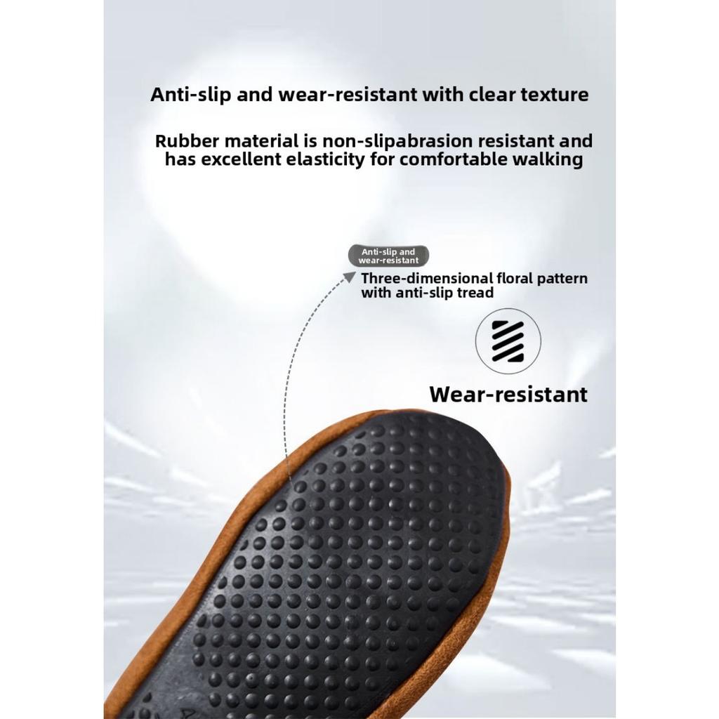 Warm Woolen Mouth Bag with Cotton Slippers and Velvet Anti Slip Home Cotton Shoes, Winter Women's Thin Soled Indoor Short Boots