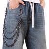 Hip Hop Men's Chunky Metal Waist Chain Accessory for Denim Pants
