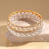 European and American Court Style Diamond-encrusted Imitation Pearl Beaded Three-layer Open Bracelet Exquisite Light Luxury Jewelry 