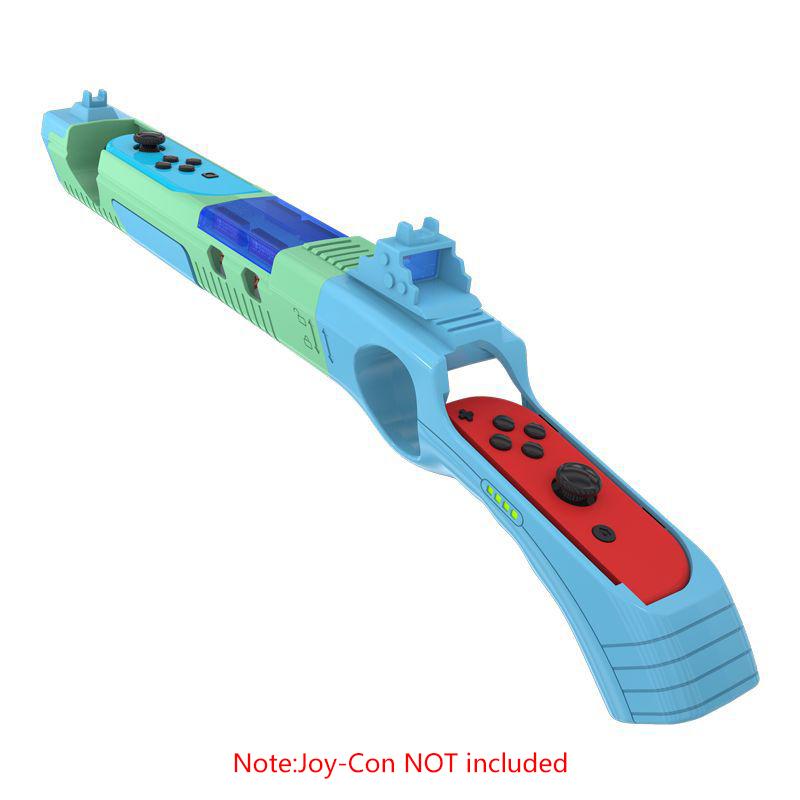 Switch Shooting Game Gun Controller for Nintendo Switch/OLED Hunting Games Nintendo Switch Gun Blue Green