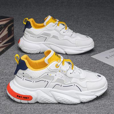 2024 Novos Sapatos Masculinos Primavera Sapatos Esportivos Casuais Respiráveis Fundo Grosso Sapatos Daddy Tênis de Corrida Homens
