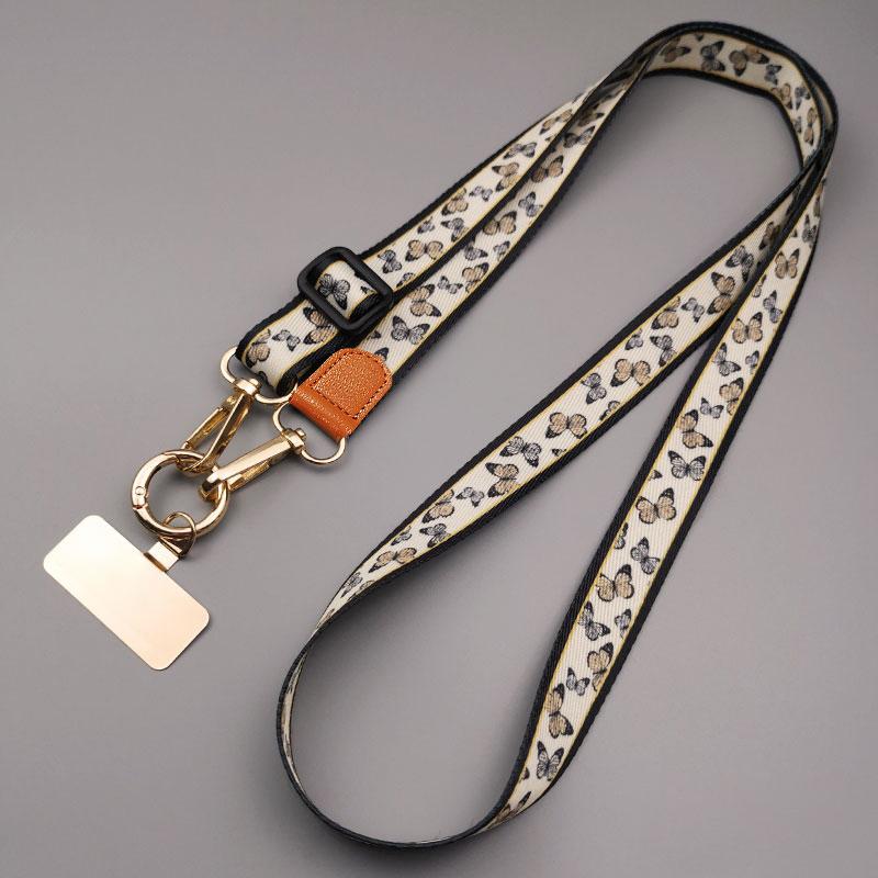 

Mobile Phone Lanyard With Universal Card Gasket Diagonal Span Long Neck Rope Shoulder Strap Rope Adjustable Fashion Safety Rope