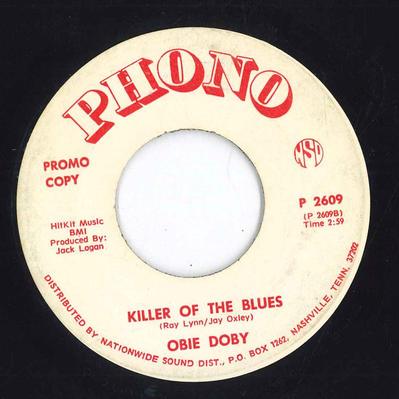 

7inch Record OBIE DOBY - Killier Of The Blues P2609PROMO PHONO US Country Used