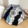 1pc Wednesday Automatic Folding Umbrella - Compact 8-Rib Design, Durable Plastic & Iron, Lightweight for Outdoor Daily Use,  A0929222