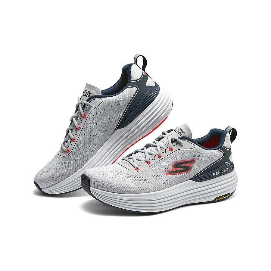 Skechers Fabric Comfortable Daily Shock Absorbing Durable Low Top Casual Shoes Men Sneakers Gray Black 220930-GYNV