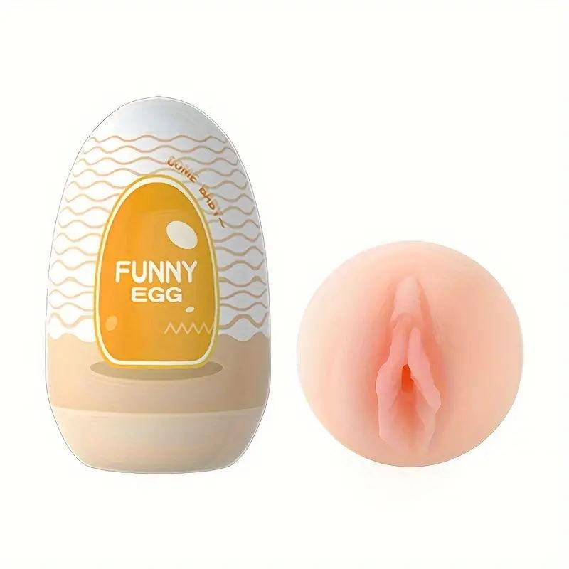 Mini Portable Masturbation Egg Cup Realistic Vagina Beginner Soft Masturbation Cup Penis Massager Stimulator Sex Toys for Man