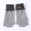 Women's 100% Pure Cashmere Fingerless Gloves - Cozy Autumn/Winter Knit Warmth