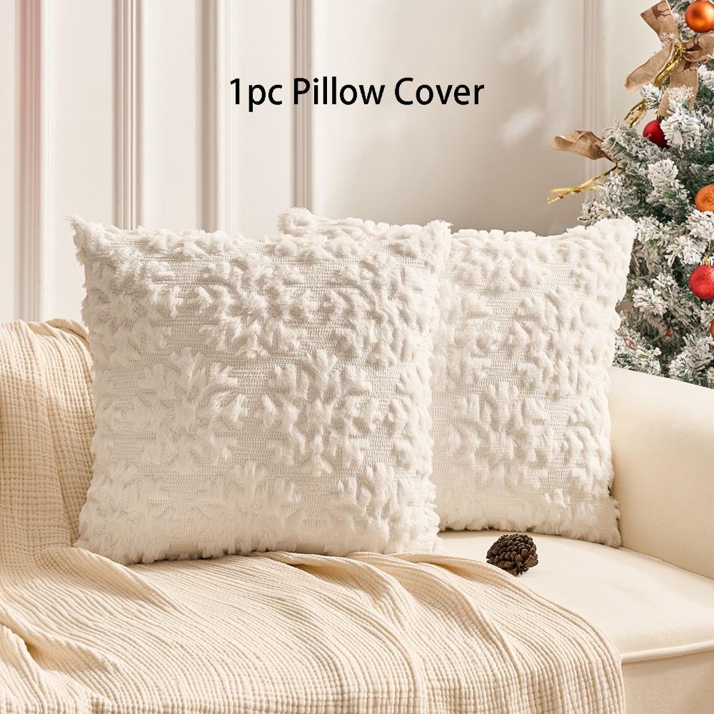 Christmas Decoration Props Christmas Pillow Cover Embroidery Christmas Accessories Christmas Snowflake Pillow Cover