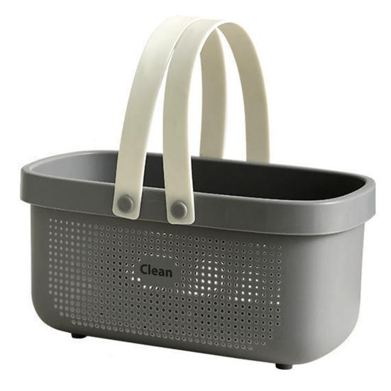 Laundry Basket Hollow Design Portable Handle PP Shampoo Dirty Clothes Organizer for Bathroom