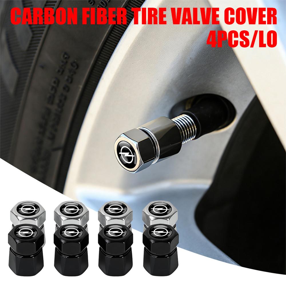 4Pcs For Opel OPC Astra K Vectra Corsa Zafira Insignia Mokka Vivaro Car Wheel Tyre Valve Caps Stem Covers Decor Auto Accessories RL3