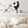 Self-Adhesive Wall Stickers for Kids' Room or Dorm: Football Theme Decor