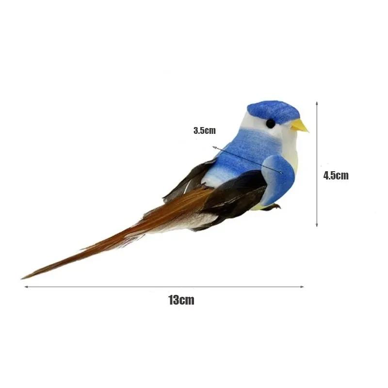 12-60PCS Home Garden Decor Cute Artificial Birds Faux Foam Animals Simulation Feather Bird Models DIY Craft Ornaments