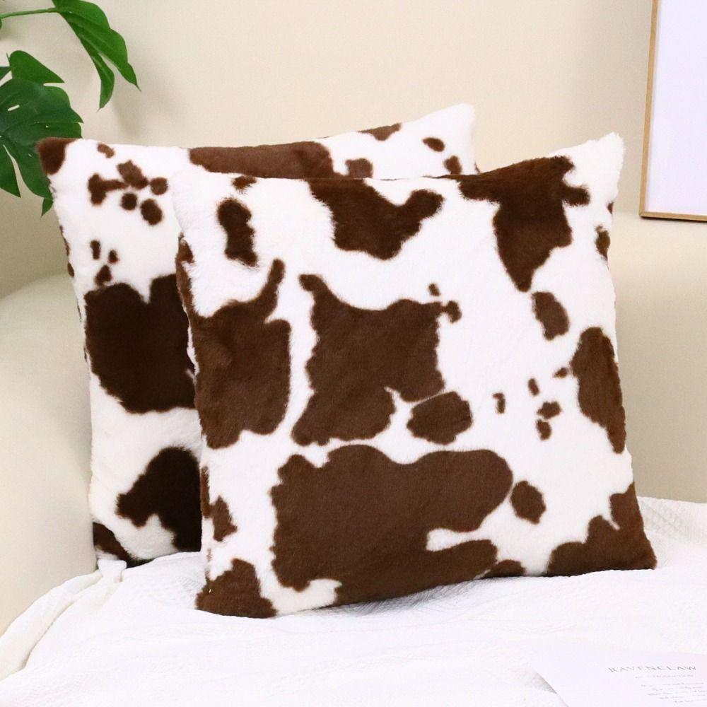Fluff Cow Pattern Pillowcase 45CM Cushion Cover Home Decor Throw Pillowcover Sofa/Bed