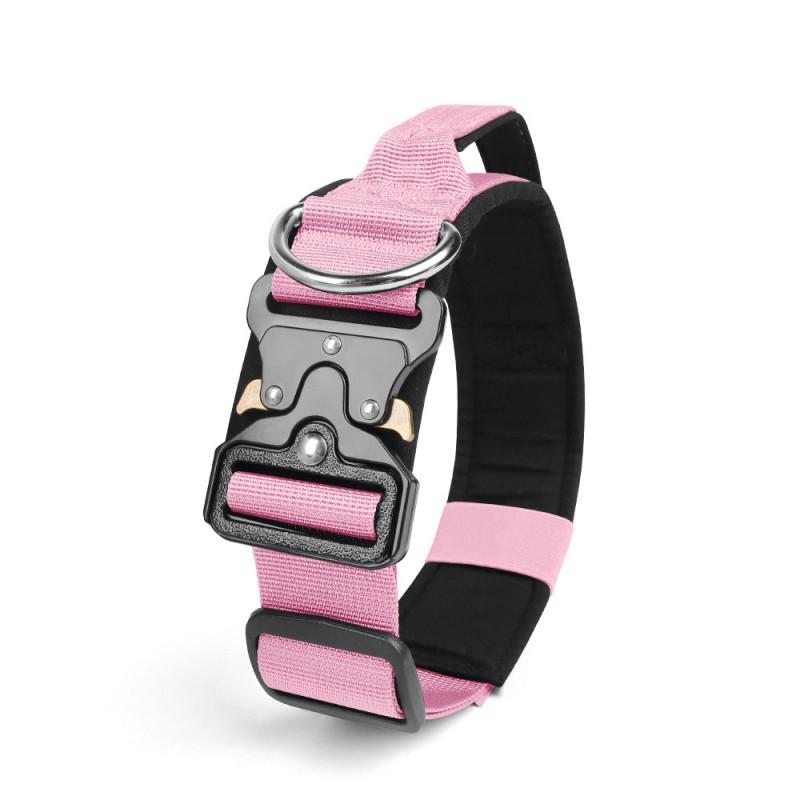 Heavy Duty Dog Collar Medium To Large Breeds Anti-Pull Tactical Nylon With Adjustable Buckle Multiple Colors Sizes