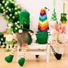 Adorable Saint Patrick's Day Plush Doll With Green Leaf And Rainbow Design For Festive Decor