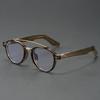 Women's Blue Transparent Double-Beam Acetate Glasses Frame with Flat Lenses & Blue Light Blocking Option