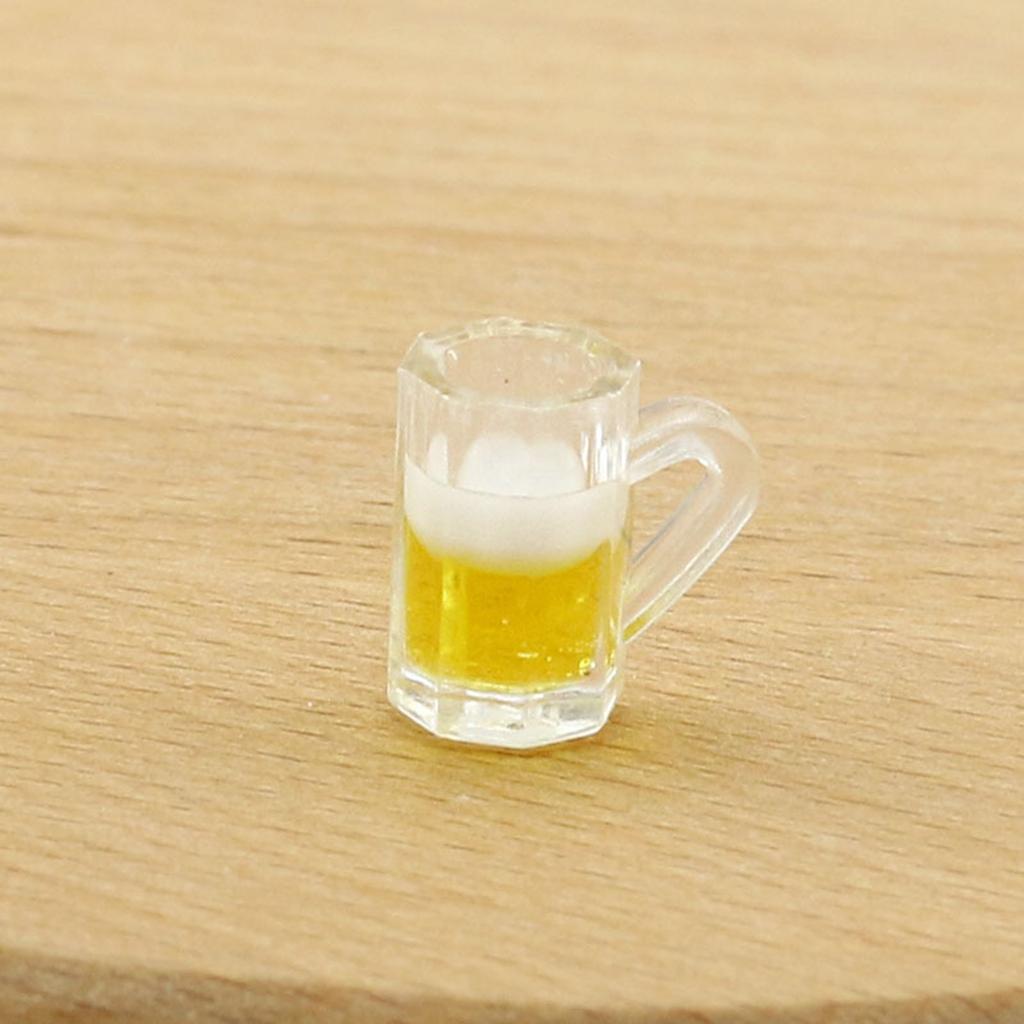 10 Pieces Simulated Wine Cup Resin Accessories Miniature Beer Glass Dollhouse Mug Models Fairy Garden Doll House Decor
