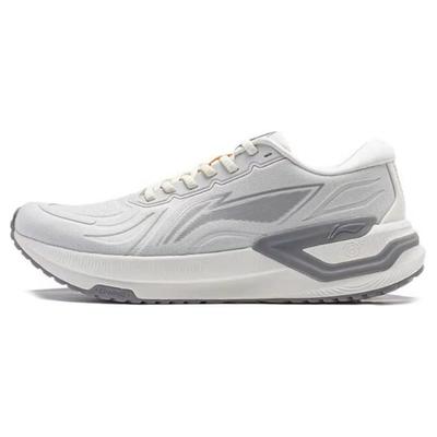Li Ning YueYing 3.0 Résistantes à l'abrasion Respirantes Basse coupe Chaussures de Course Homme Gris Blanc ARHU003-1