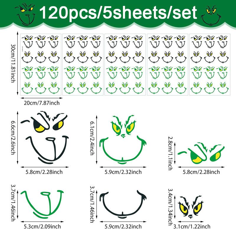 Wall Sticker Christmas Wall Sticker Emoji Sticker Cute Cartoon Snowman Refrigerator Sticker Window Sticker Cup Sticker Wallpaper