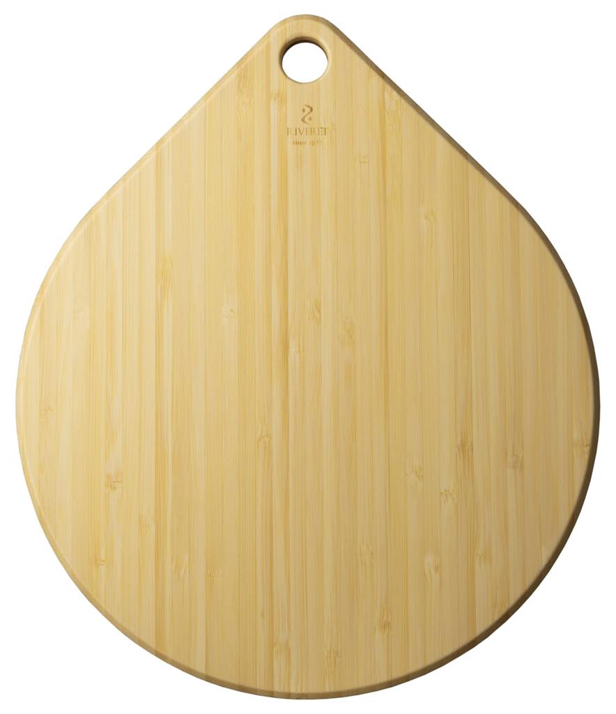 RIVERET RV-504 Round Cutting Board, Reversible Color, Bamboo, Dishwasher Safe