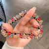Korean Style Colorful Crystal Elastic Hair Tie & Women's Bracelet