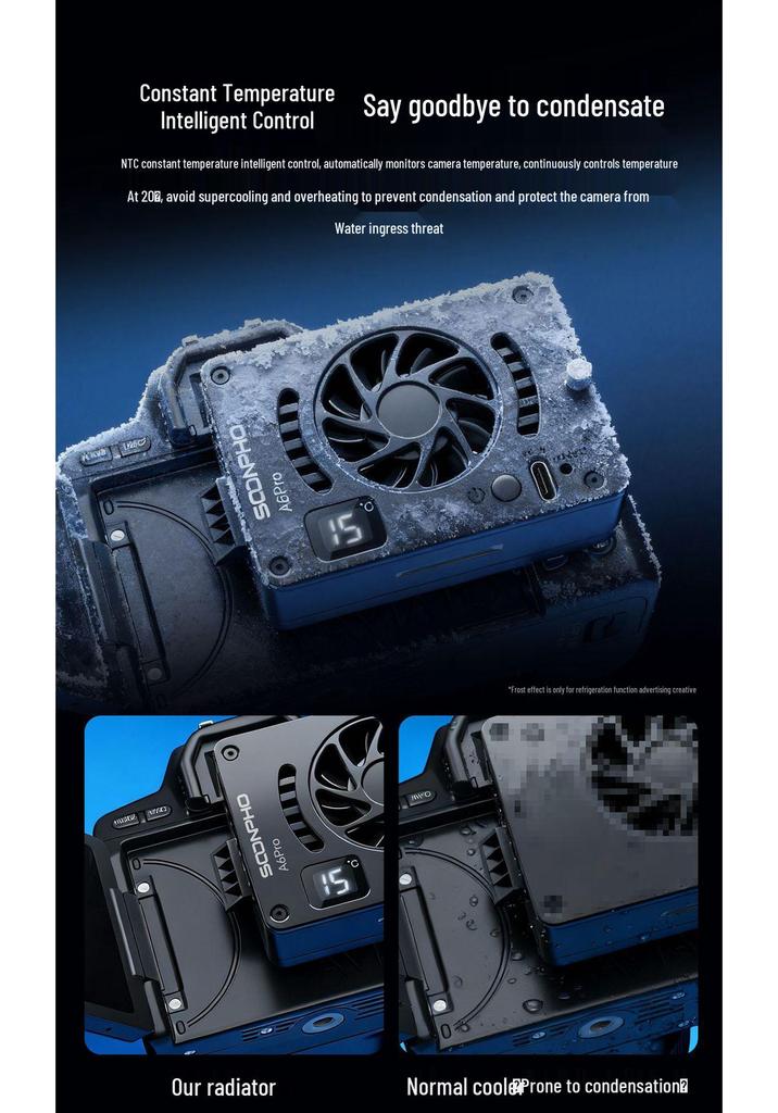Radiator Cooling for Live Streaming - Compatible with Sony A7M4, A7C, ZVE1/10, and a6700 Cameras