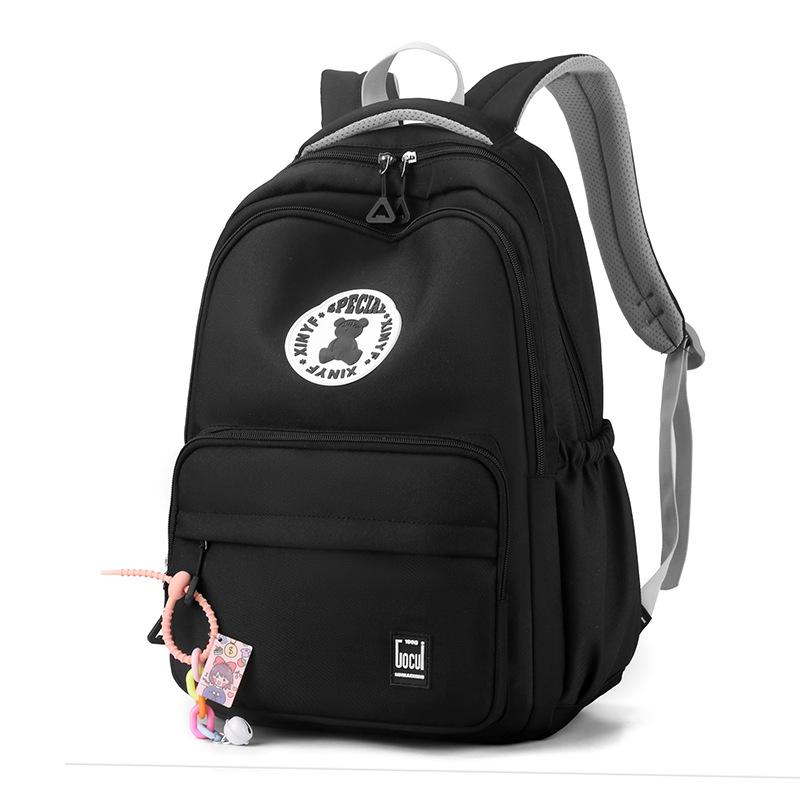 High school junior high school female students wind schoolbag nylon light load reduction large capacity travel backpack new