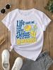 Das Leben gab mir Zitronen, aber mein Jesus macht Limonade Druck T-Shirt Lustige Christliche Limonaden Grafik Kurzarm Oberteile Unisex Lässiges T-Shirt