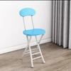 Portable Folding Chair With Backrest Home Dining Student Dorm Office Training Lightweight Metal Frame