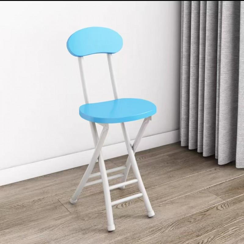 Portable Folding Chair With Backrest Home Dining Student Dorm Office Training Lightweight Metal Frame