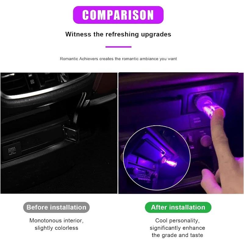 Mehrfarbiges USB-LED-Ambientelicht mit Touch-Steuerung und Dimmfunktion für die Fahrzeuginnendekoration